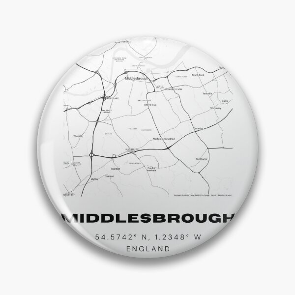 Item preview, Middlesbrough Coordinates Map | Minimalist Black and White Art designed and sold by RM-Journey.