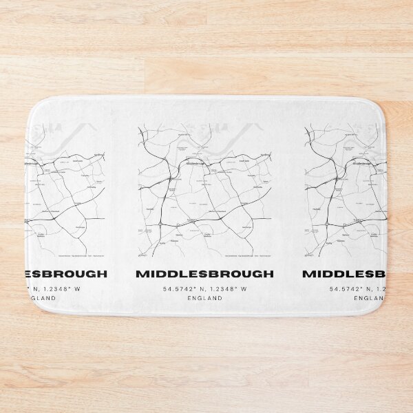 Item preview, Middlesbrough Coordinates Map | Minimalist Black and White Art designed and sold by RM-Journey.