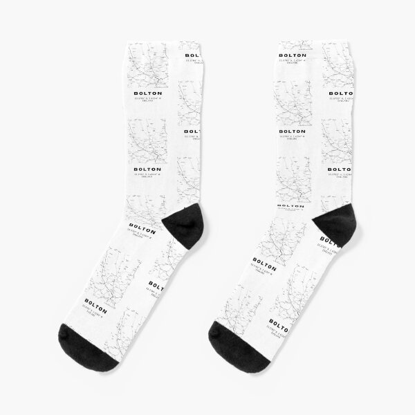 Item preview, Bolton Coordinates Map | Minimalist Black and White Art designed and sold by RM-Journey.