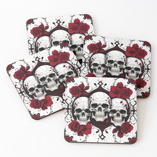 Item preview, Dark Floral Skull Mandala Art designed and sold by MandalasShops.