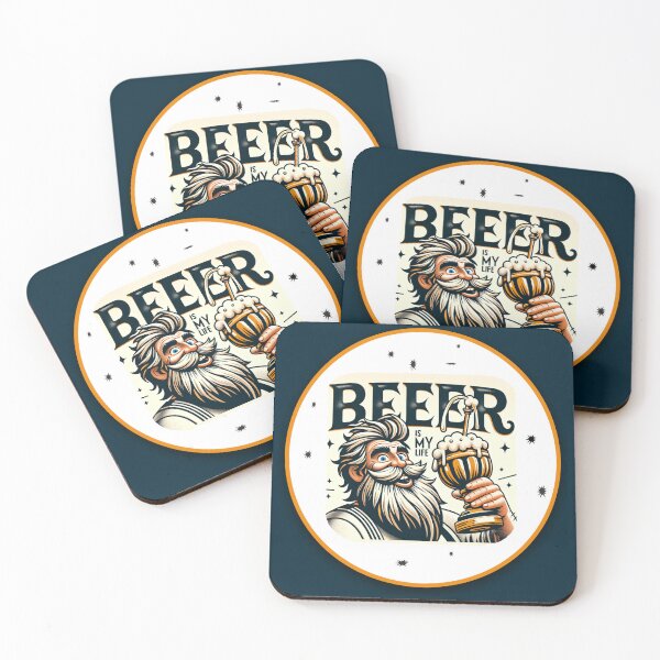 Item preview, Vintage beer sticker illustration with happy bearded man holding mug designed and sold by Ihor Ivanov.