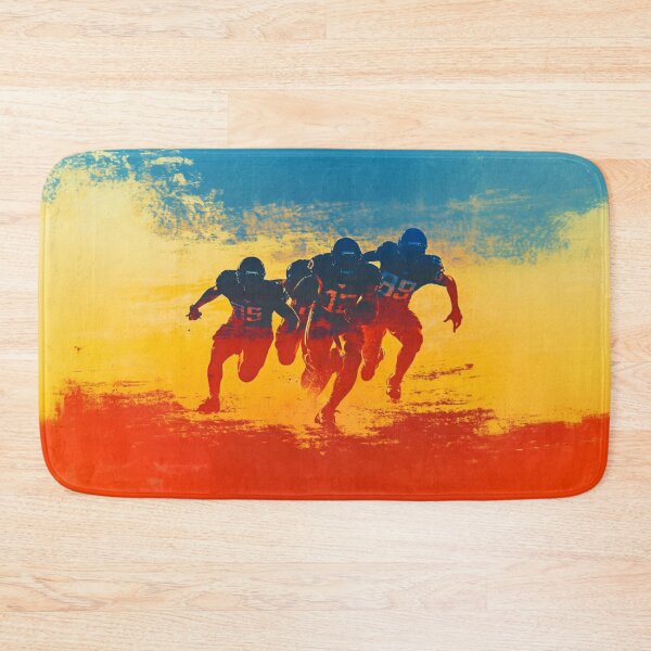 Item preview, American Football Team Going Into Tackle Sunset Gradient Patterns Active Outdoors Inspired Art designed and sold by CDC40.