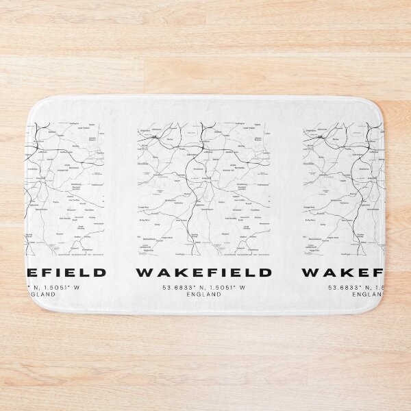 Artikelvorschau, Minimalistische Wakefield-Kartenkunst | Schwarz-Weiß-Koordinatendruck entworfen und verkauft von RM-Journey.