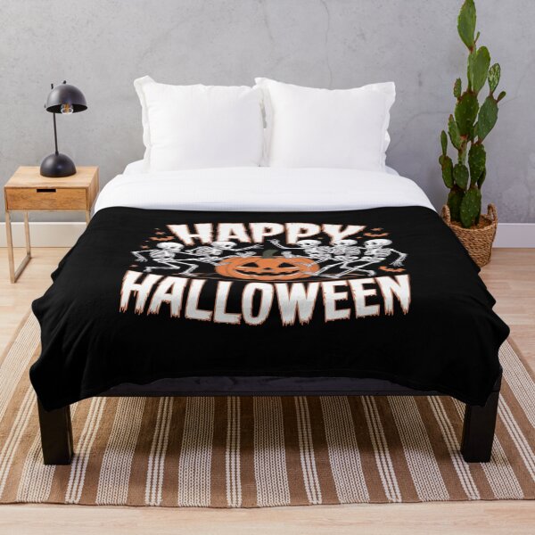 Item preview, Esqueletos de feliz Halloween jugando a la calabaza designed and sold by KrissGraphShop.