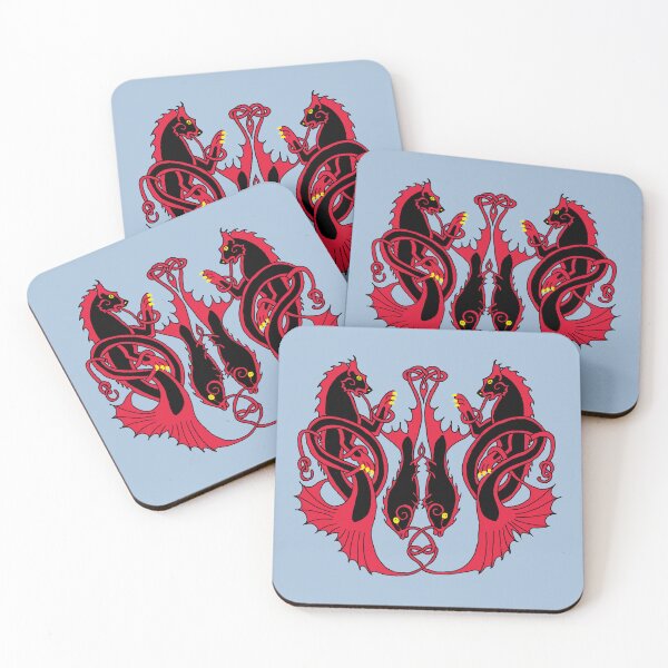 Item preview, Kitty Fishes in Black and Red designed and sold by ingridthecrafty.