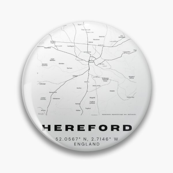 Item preview, Hereford Coordinates Map Print | Minimalist Black and White Art designed and sold by RM-Journey.