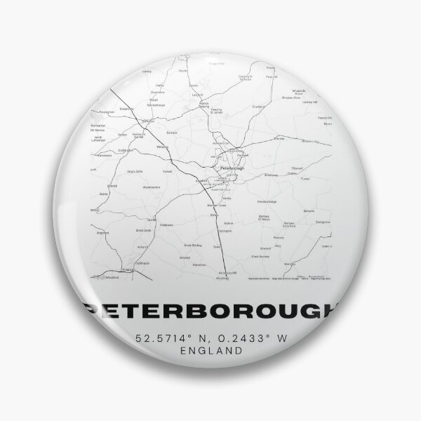 Item preview, Peterborough Coordinates Map Print | Minimalist Black and White Art designed and sold by RM-Journey.