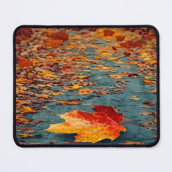 Item preview, Autumn Leaf on a Path - Fall Foliage  designed and sold by Frame & Fold.