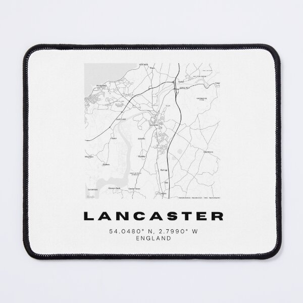 Item preview, Minimalist Lancaster Map Art | Black and White Coordinates Print designed and sold by RM-Journey.