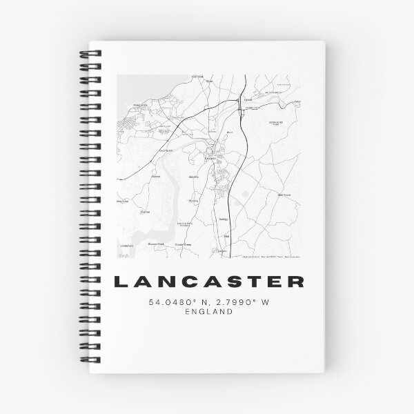 Item preview, Mapa de Lancaster minimalista | Impresión de coordenadas en blanco y negro designed and sold by RM-Journey.
