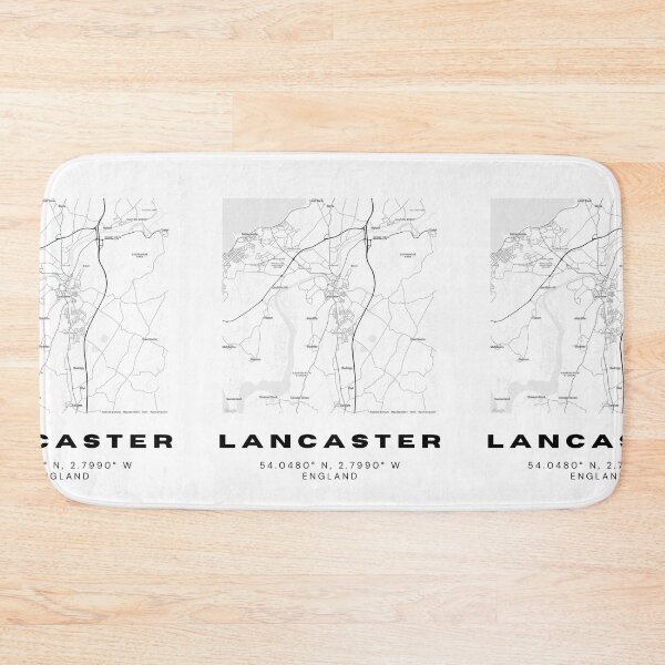 Item preview, Minimalist Lancaster Map Art | Black and White Coordinates Print designed and sold by RM-Journey.