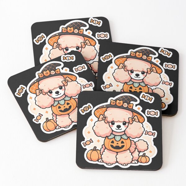 Item preview, Halloween Poodle in Pumpkin Costume. designed and sold by Linework Studio.