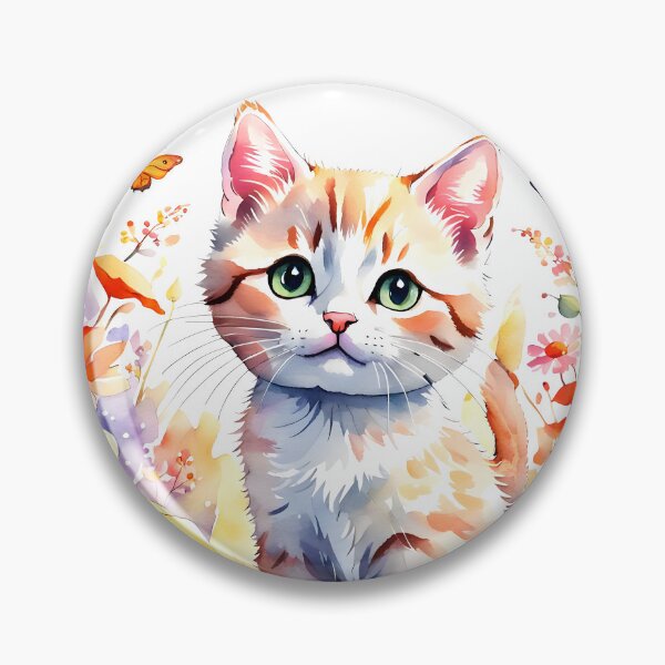 Item preview, Autumn wildflower composition, with kitten designed and sold by ArtEmotionsImages.