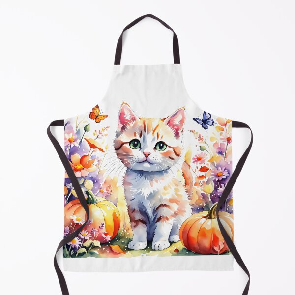 Item preview, Autumn wildflower composition, with kitten designed and sold by ArtEmotionsImages.