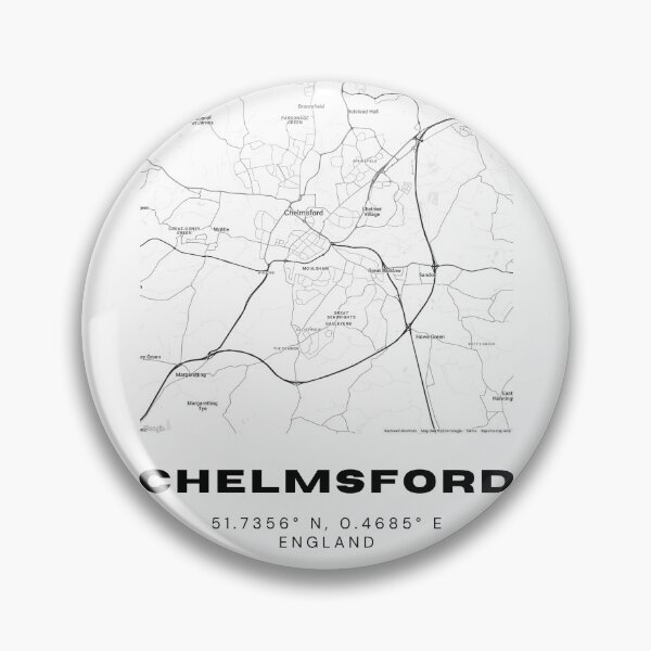 Item preview, Minimalist Chelmsford Map Art | Black and White Coordinates Print designed and sold by RM-Journey.