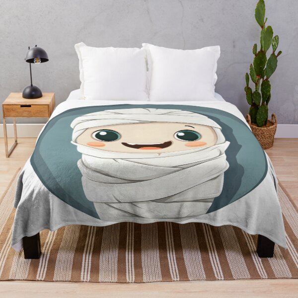 Item preview, Smiling Mummy with Big Green Eyes designed and sold by CharmingQuill.