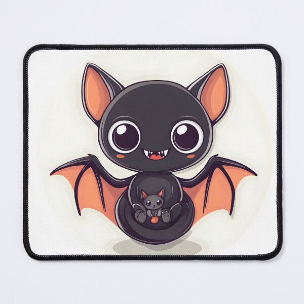 Item preview, Cute Bat with Baby Bat in Wings designed and sold by CharmingQuill.