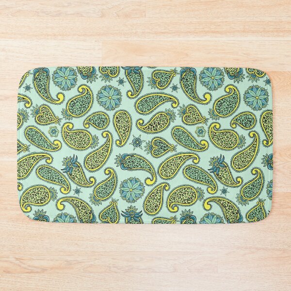 Item preview, Hand Drawn Yellow and Green Leopard Paisley Pattern designed and sold by schorrnuff.