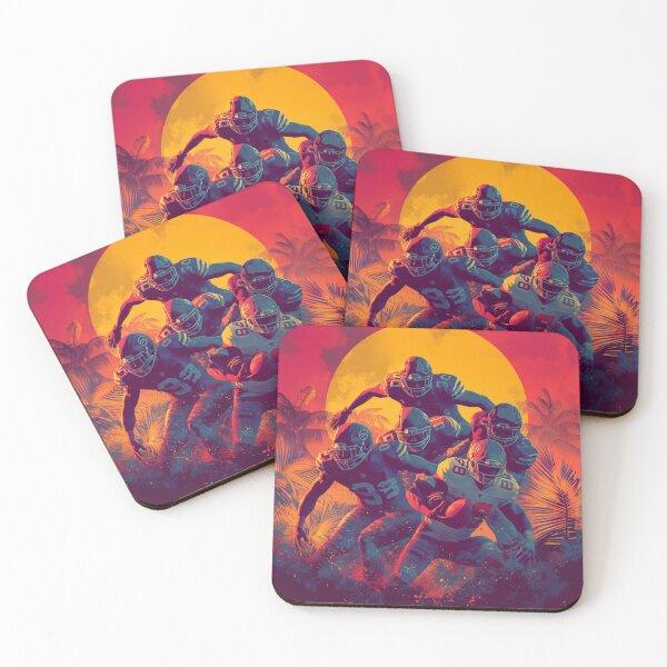 Item preview, American Football Team Going Into Tackle Sunset Gradient Patterns Active Outdoors Inspired Art designed and sold by CDC40.
