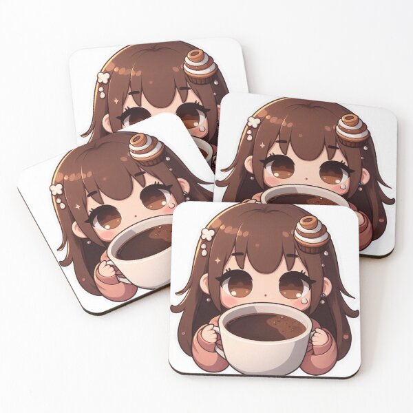 Item preview, Brown-haired girl drinking a large cup of cocoa designed and sold by Nataschaaa.