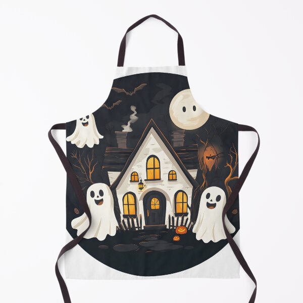 Item preview, Charming Cottage with Playful Halloween Ghosts designed and sold by CharmingQuill.