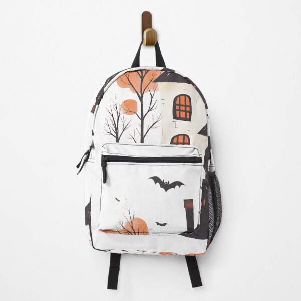 Item preview, Haunted House with Ghosts and Bats in Autumn designed and sold by CharmingQuill.