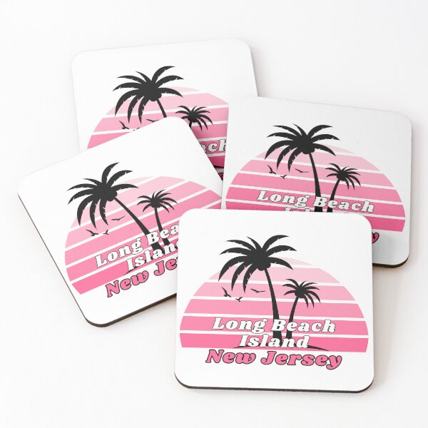 Item preview, Copy Retro Cool Long Beach Island New Jersey Palm Tree at Sunset Souvenirs designed and sold by karmdaf.