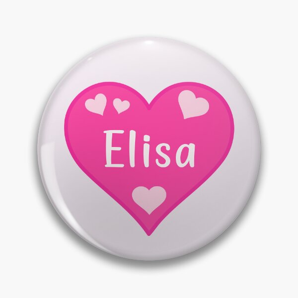 Item preview, Elisa Name Pink Heart  designed and sold by Jeallan Designs.