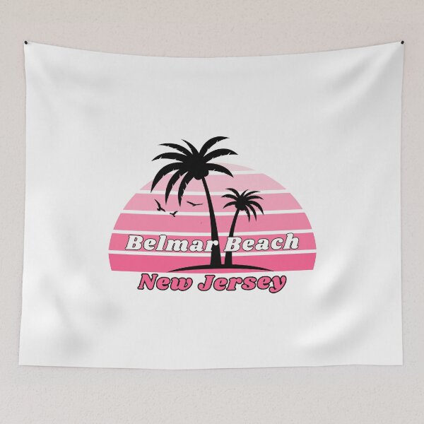 Item preview, Retro Cool Belmar Beach New Jersey Palm Tree at Sunset Souvenirs designed and sold by karmdaf.
