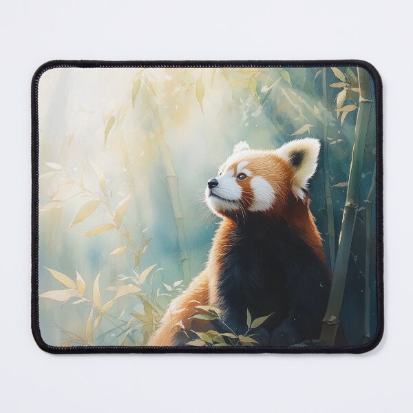 Item preview, Red Panda in the Bamboo Grove designed and sold by AshiraCreations.