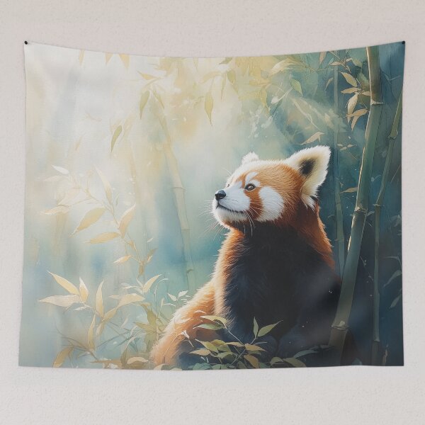 Item preview, Red Panda in the Bamboo Grove designed and sold by AshiraCreations.