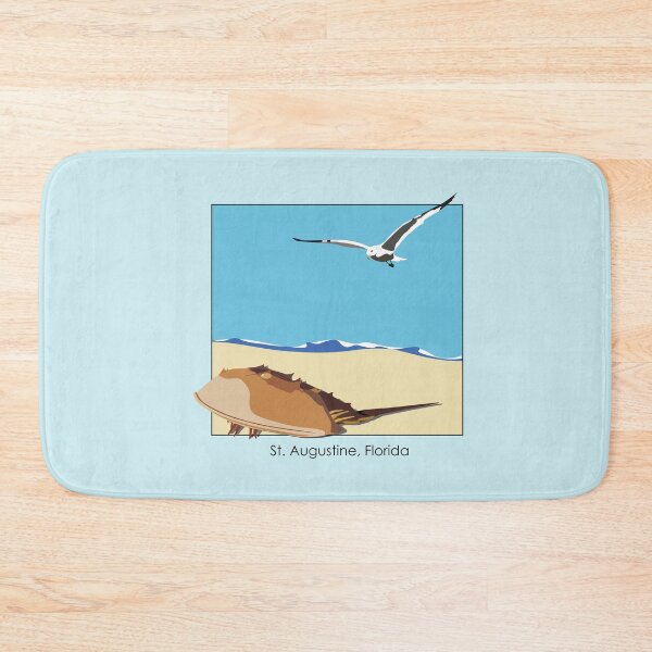 Item preview, Horseshoe Crab and Seagull Beach Design St. Augustine, Florida Century designed and sold by laughingwillows.