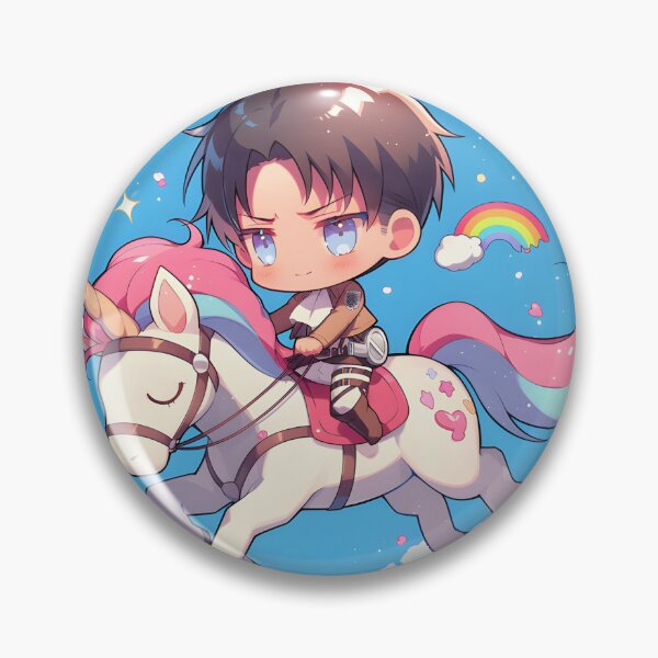 Item preview, Chibi Levi on Unicorn Sticker designed and sold by Sozuloz.