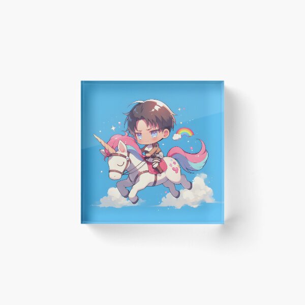 Item preview, Chibi Levi on Unicorn Sticker designed and sold by Sozuloz.