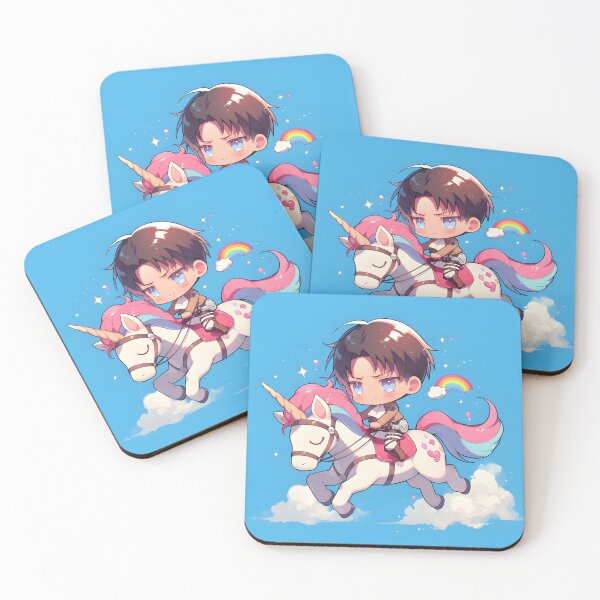 Item preview, Chibi Levi on Unicorn Sticker designed and sold by Sozuloz.