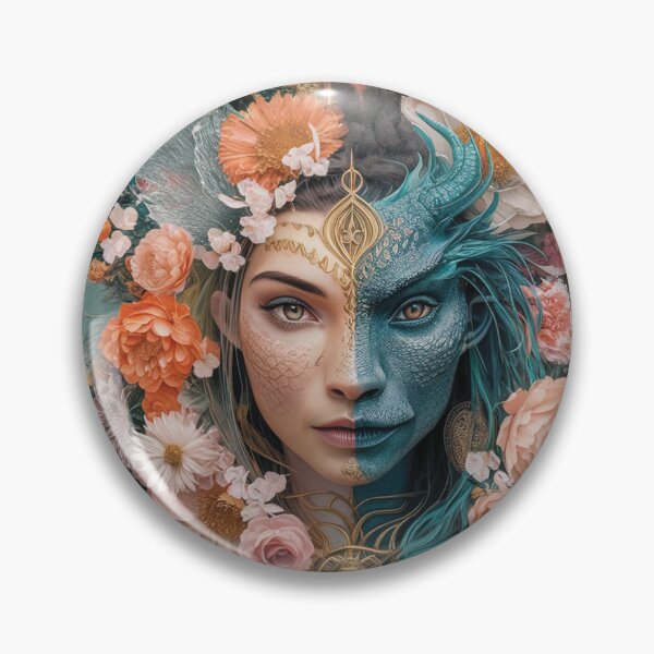 Item preview, split face in half between queen and monster designed and sold by RAZ1995.