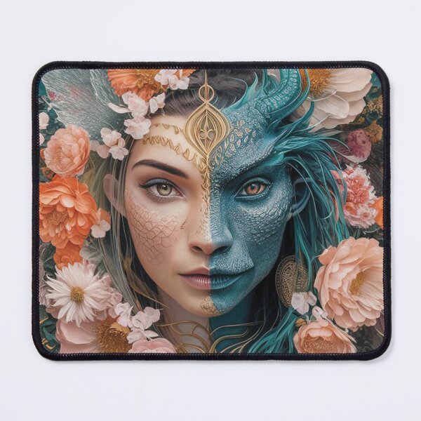 Item preview, split face in half between queen and monster designed and sold by RAZ1995.