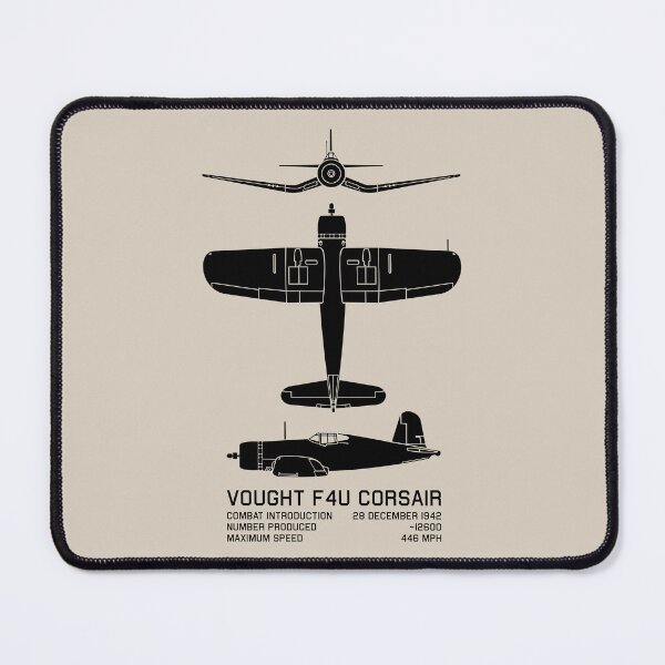 Item preview, Vought F4U Corsair Plane Silhouettes Infographic designed and sold by MilitaryMart.