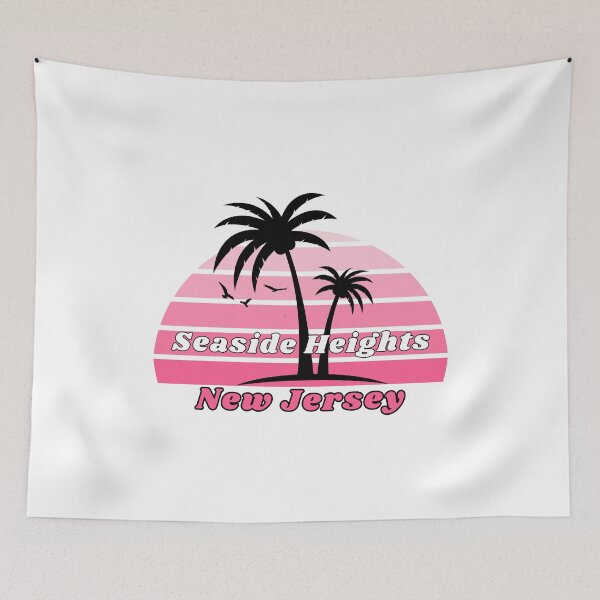 Item preview, Retro Cool Seaside Heights Beach New Jersey Palm Tree at Sunset Souvenirs designed and sold by karmdaf.