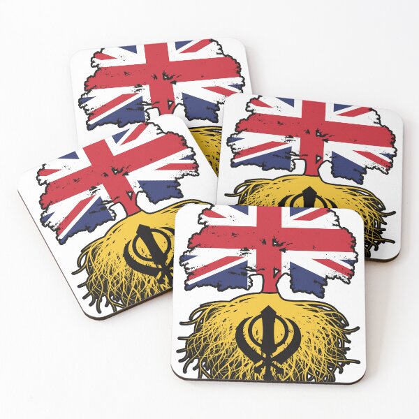 Item preview, Khalistan Sikh British UK Tree Roots Flag designed and sold by FlagX.