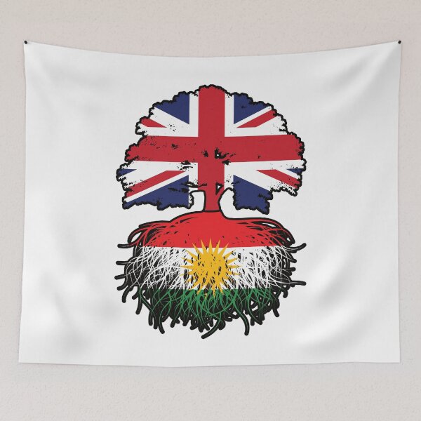 Item preview, Kurdistan Kurdish British UK Tree Roots Flag designed and sold by FlagX.