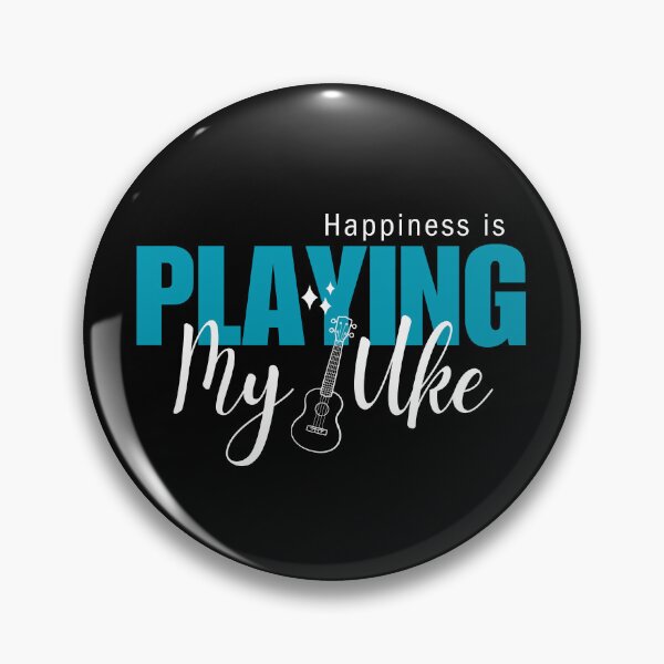 Item preview, Happiness is Playing My Uke (Blue Dark Background) designed and sold by Propeller Cap, LLC.