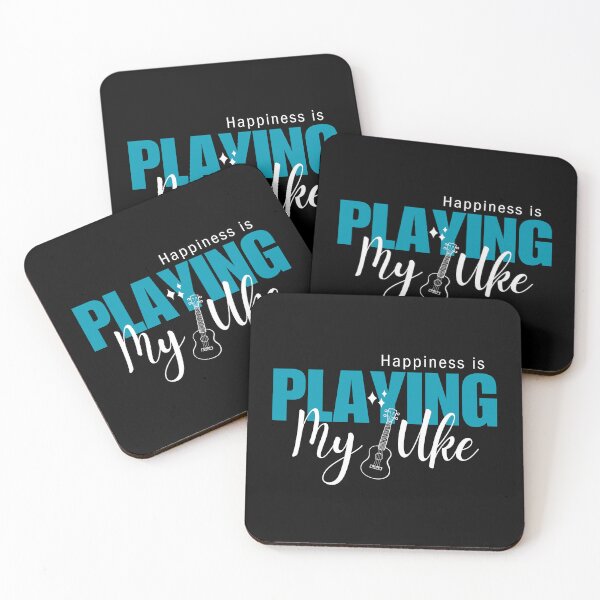 Item preview, Happiness is Playing My Uke (Blue Dark Background) designed and sold by Propeller Cap, LLC.