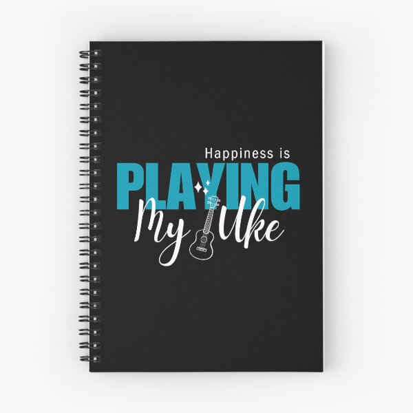 Item preview, Happiness is Playing My Uke (Blue Dark Background) designed and sold by Propeller Cap, LLC.