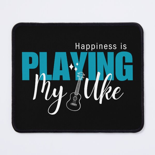Item preview, Happiness is Playing My Uke (Blue Dark Background) designed and sold by Propeller Cap, LLC.