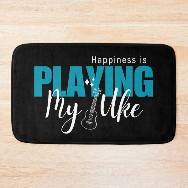 Item preview, Happiness is Playing My Uke (Blue Dark Background) designed and sold by Propeller Cap, LLC.