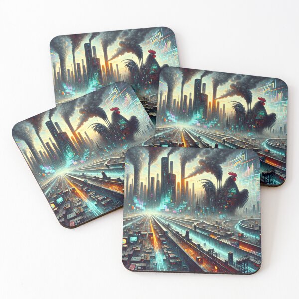 Item preview, Cyberpunk Rooster Rising designed and sold by FNORD-10111.