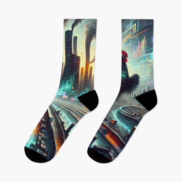 Item preview, Cyberpunk Rooster Rising designed and sold by FNORD-10111.