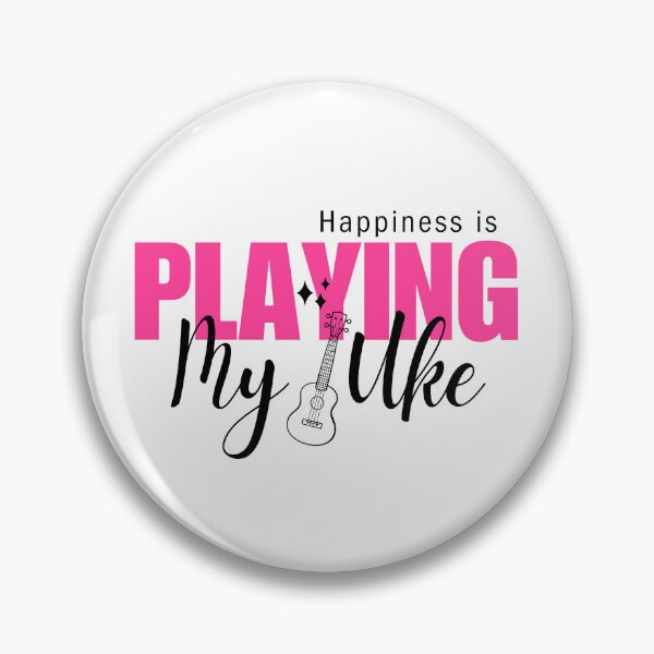 Item preview, Happiness is Playing My Uke (Pink Light Background) designed and sold by Propeller Cap, LLC.