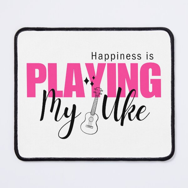 Item preview, Happiness is Playing My Uke (Pink Light Background) designed and sold by Propeller Cap, LLC.